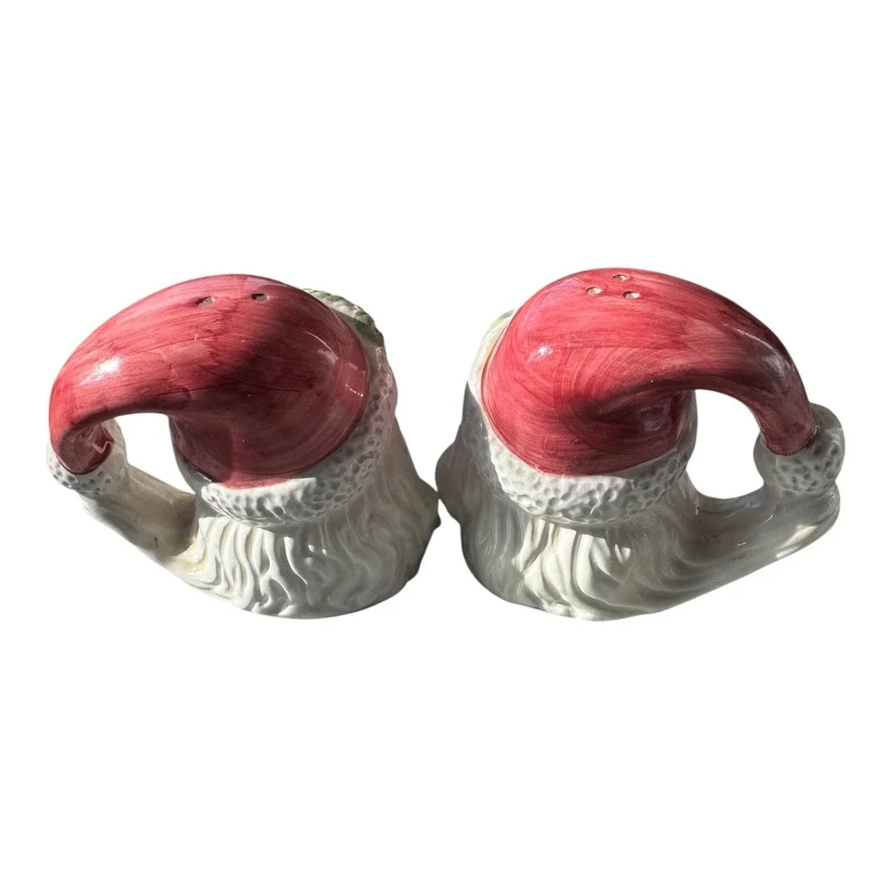 Vintage 1997 House of‎ Lloyd Santa Salt & Pepper Shakers Christmas Ceramic Set